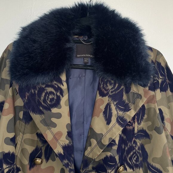 Banana Republic Camo Floral Peacoat - Picture 3 of 4